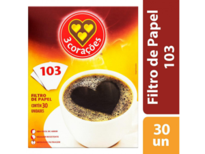 Filtro de Papel (coador) 103 para Café c/30 - 3 Corações