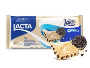 CHOCOLATE BRANCO C/ PED BISCOITO OREO 80G - LACTA