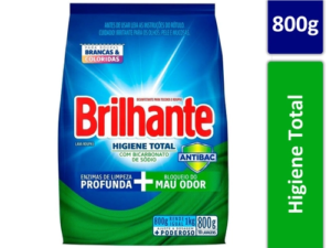 Lava Roupa em Pó Higiene Total Antibac 800g - Brilhante