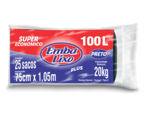 Saco para Lixo 100L (25UN) - Embalixo