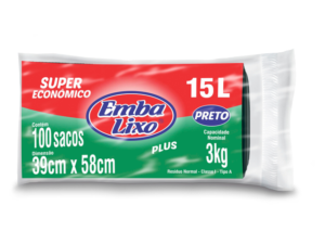 Saco para Lixo 15L (100 UN) - Embalixo