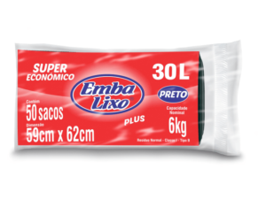 Saco para Lixo 30L (50 UN) - Embalixo
