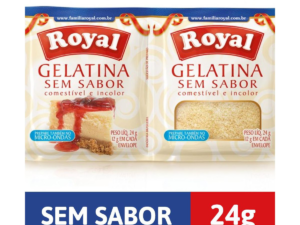 Gelatina em Pó incolor Natural 24g - Royal