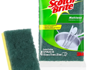 Esponja limpeza Pesada c/4 - Scotch Brite